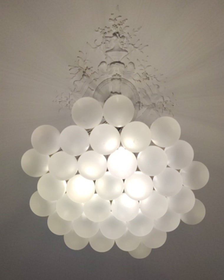 WOMO Cluster Milchglas-Blasen-Kronleuchter-WM2068