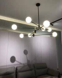 Lustre WOMO à boules en verre dépoli WM2081