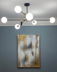 Lustre WOMO à boules en verre dépoli WM2081
