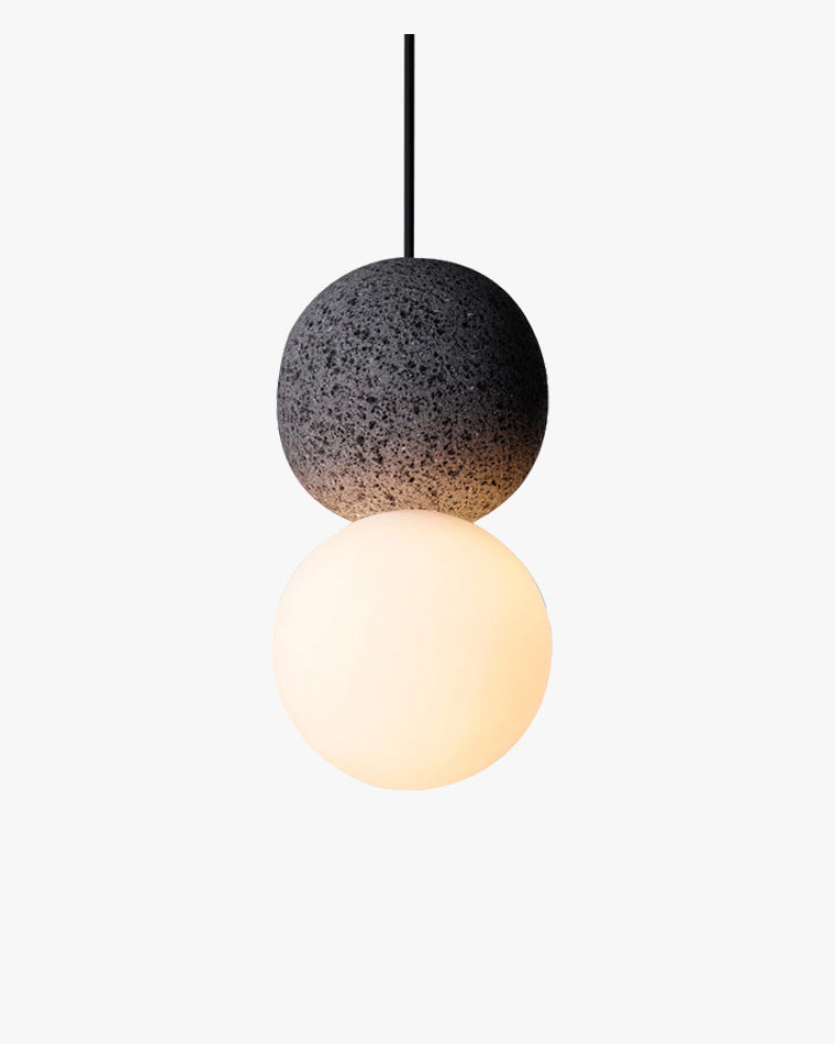 WOMO Pendant Light with White and Black Glass Sphere – WM2086