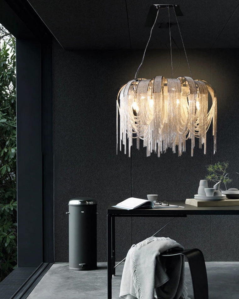 WOMO Runde Kronleuchter mit Quasten - WM2087