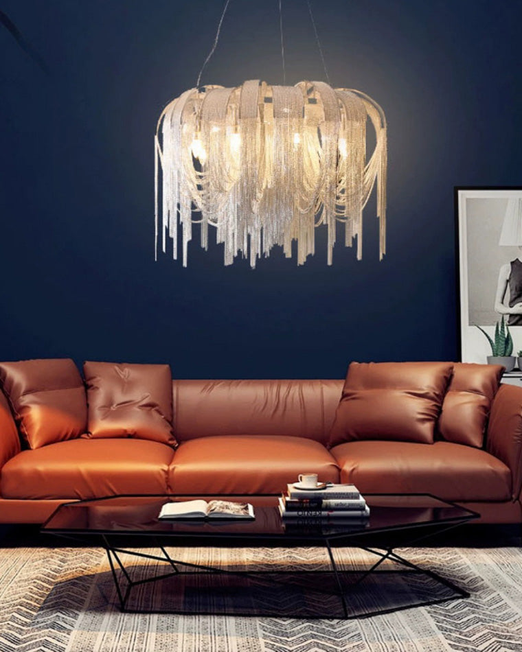 WOMO Runde Kronleuchter mit Quasten - WM2087