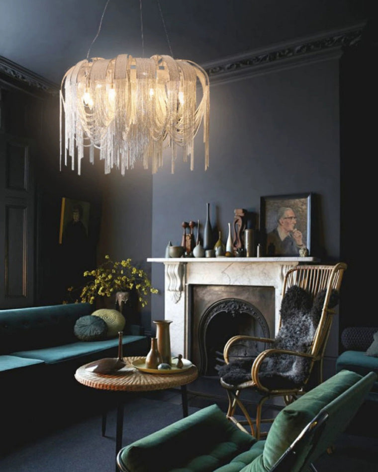 WOMO Runde Kronleuchter mit Quasten - WM2087