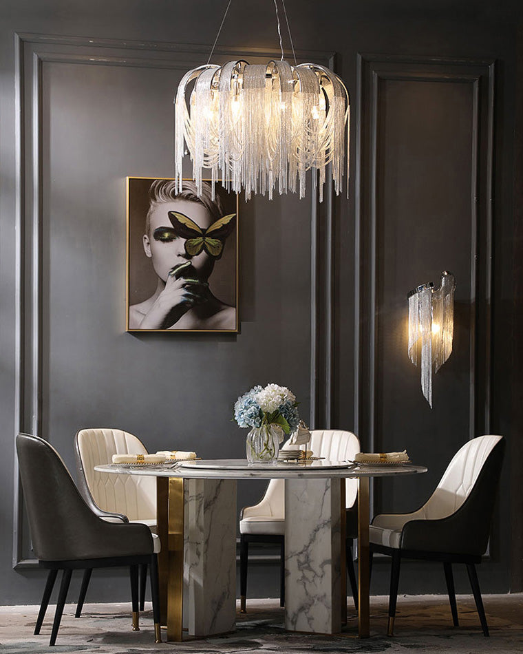 WOMO Runde Kronleuchter mit Quasten - WM2087