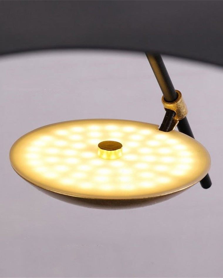 WOMO Moderne Pendelleuchte Indirekt Schwarz Gold Esstisch Metall-WM2088