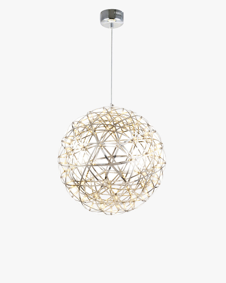 WOMO Designer LED Pendelleuchte SLV Chrom Kugel -WM2091