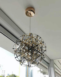 WOMO Designer LED Pendelleuchte SLV Chrom Kugel -WM2091