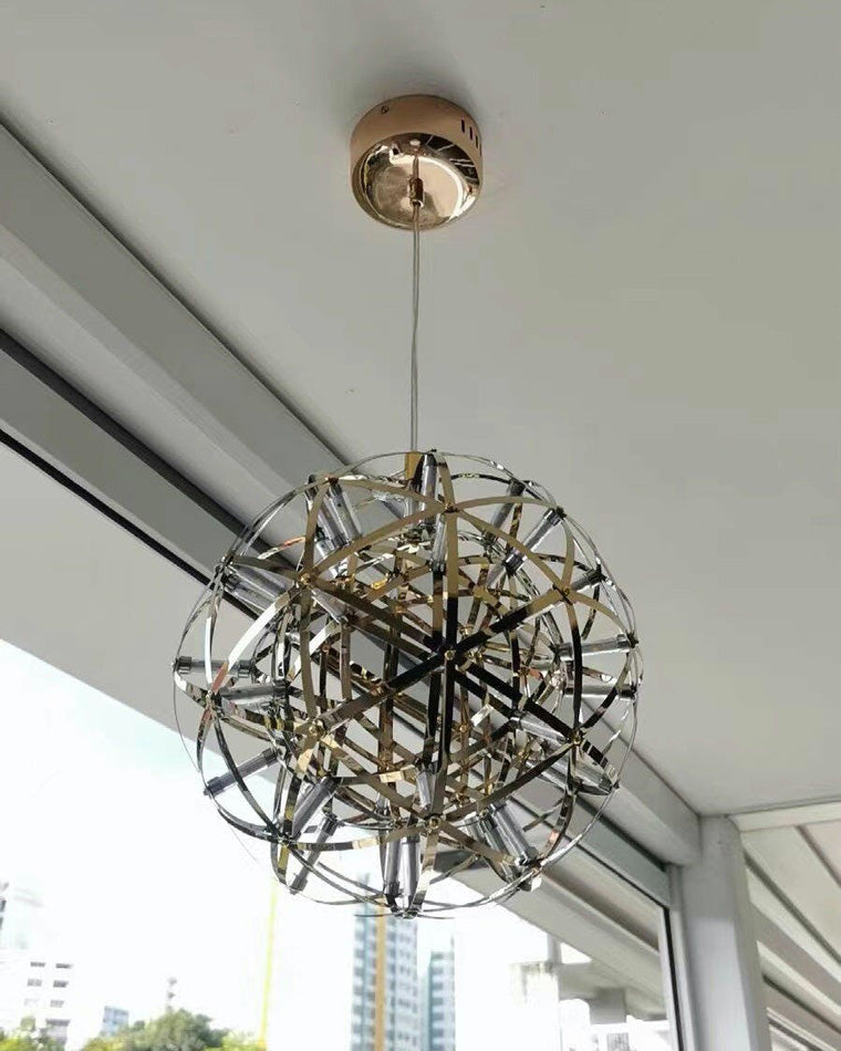 WOMO Designer LED Pendant Light SLV Chrome Sphere -WM2091