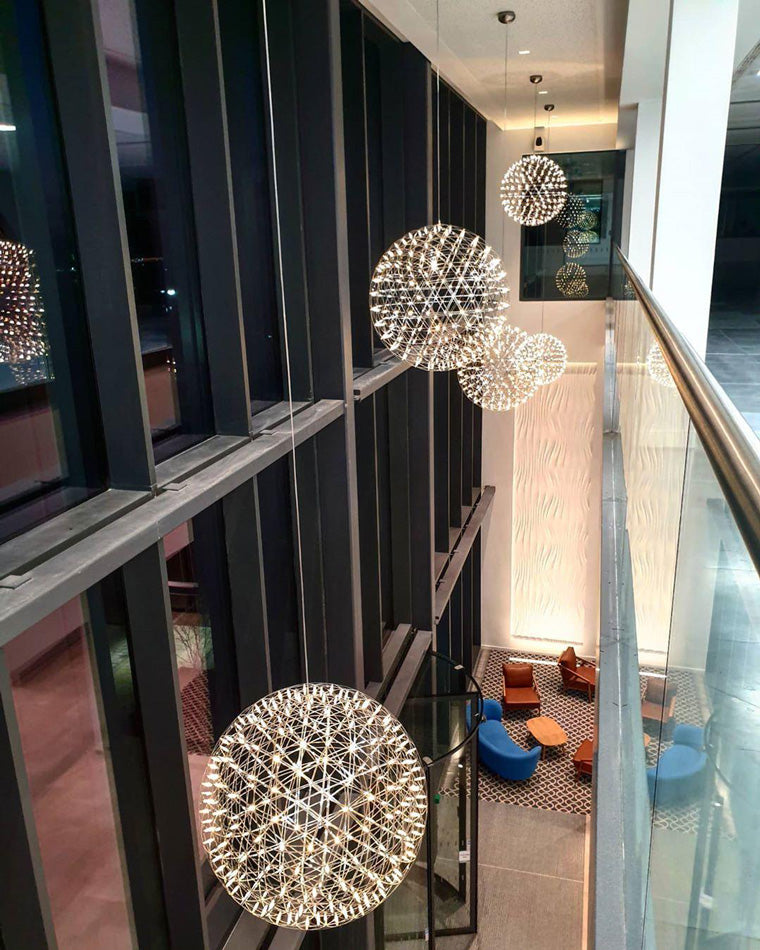 WOMO Designer LED Pendant Light SLV Chrome Sphere -WM2091