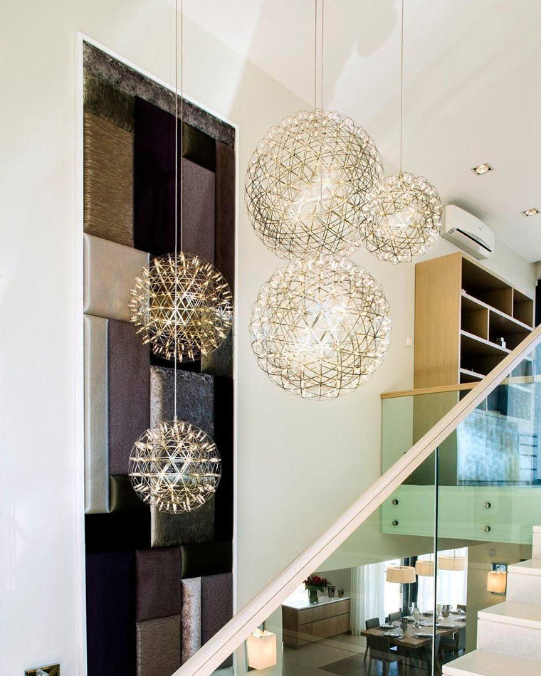 WOMO Designer LED Pendant Light SLV Chrome Sphere -WM2091
