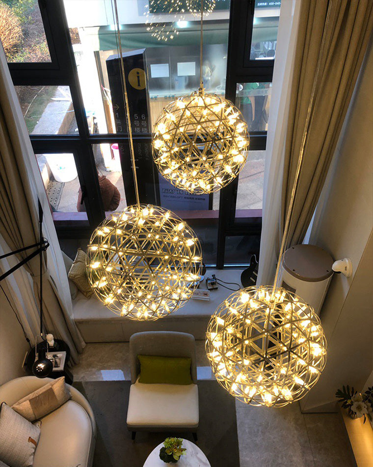 WOMO Designer LED Pendant Light SLV Chrome Sphere -WM2091