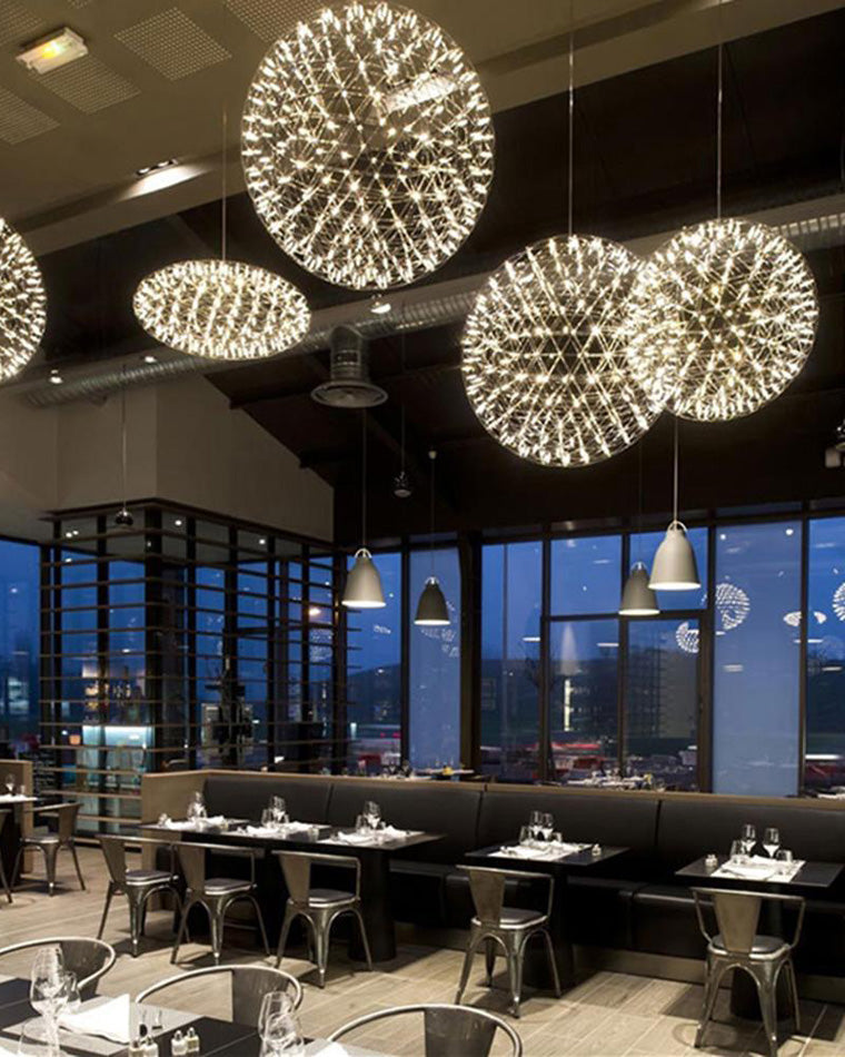 WOMO Designer LED Pendant Light SLV Chrome Sphere -WM2091