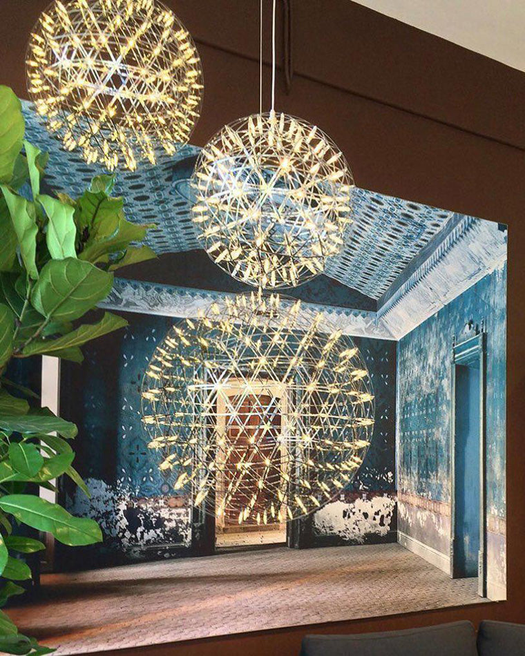 WOMO Designer LED Pendant Light SLV Chrome Sphere -WM2091