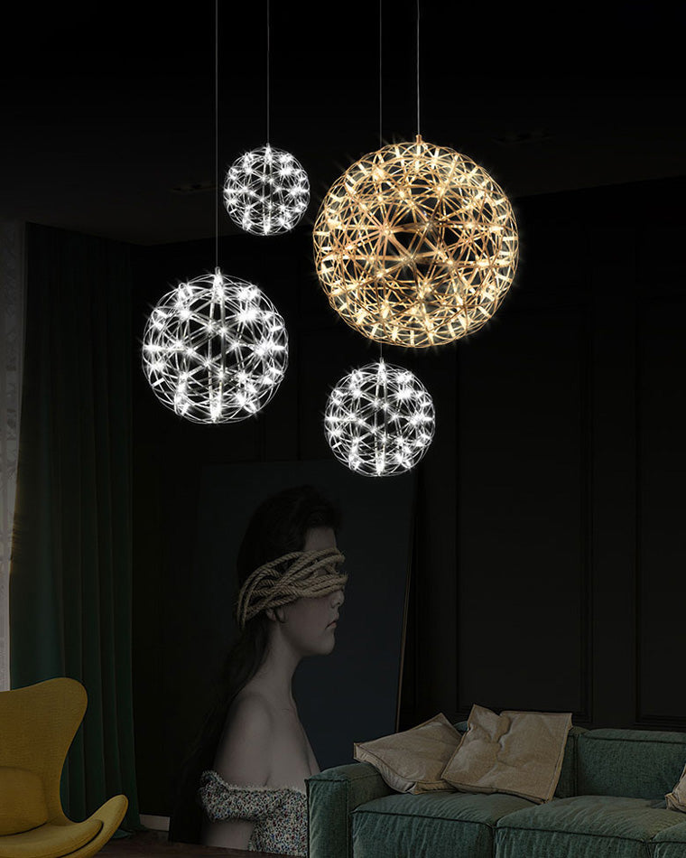 WOMO Designer LED Pendant Light SLV Chrome Sphere -WM2091