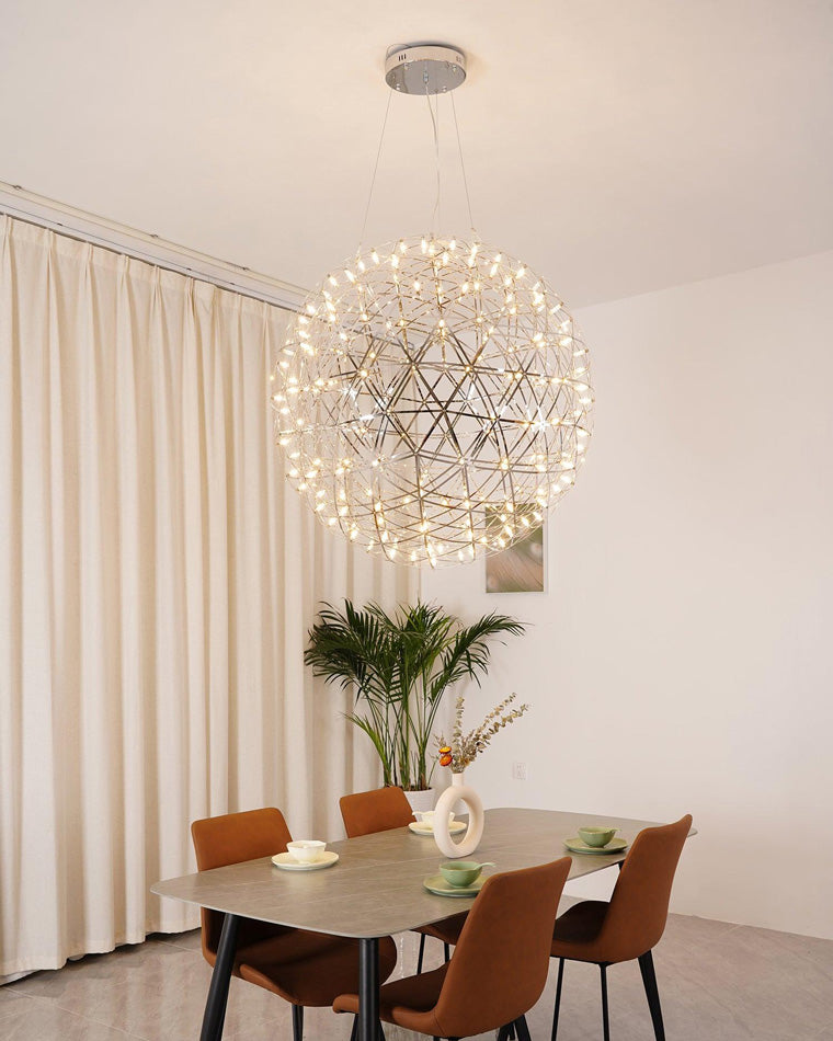 WOMO Designer LED Pendant Light SLV Chrome Sphere -WM2091