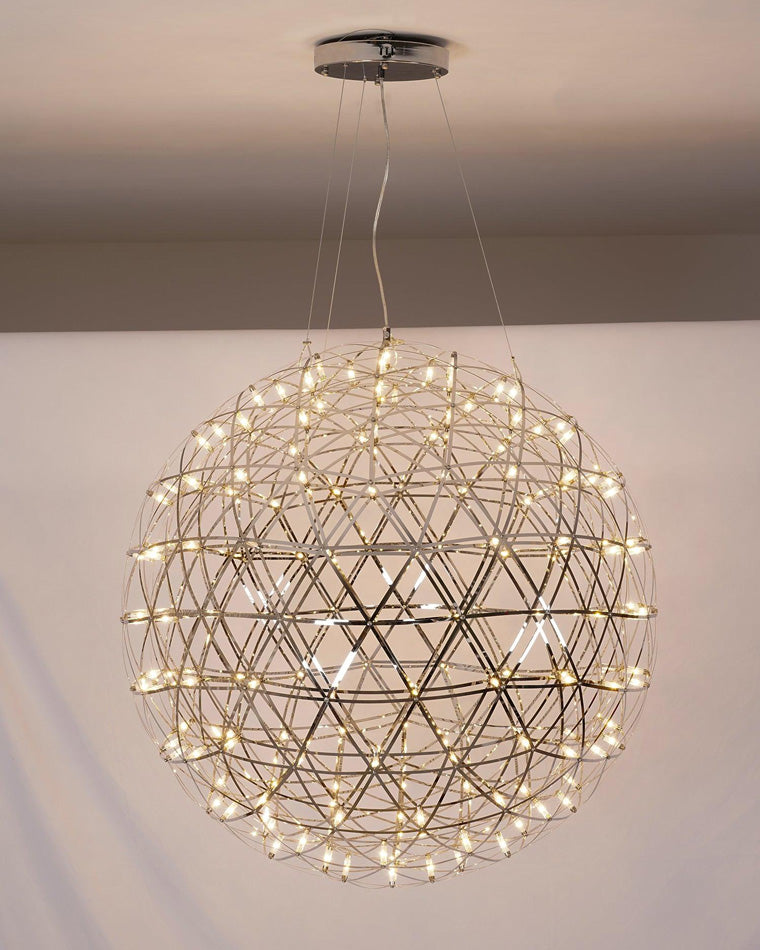 WOMO Designer LED Pendant Light SLV Chrome Sphere -WM2091