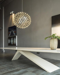 WOMO Designer LED Pendelleuchte SLV Chrom Kugel -WM2091