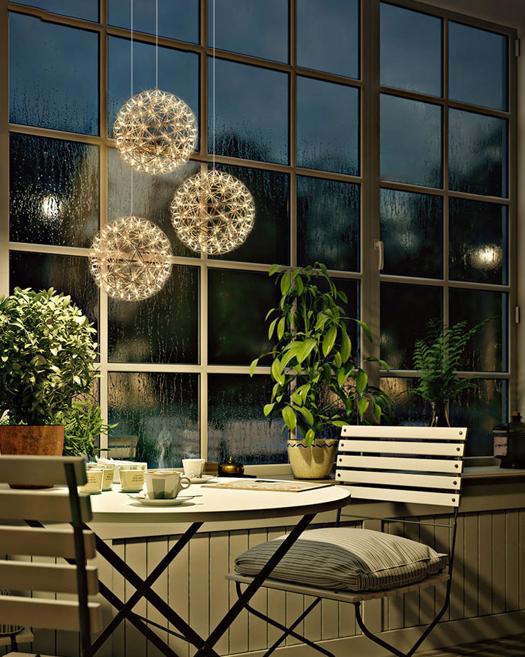 WOMO Designer LED Pendant Light SLV Chrome Sphere -WM2091