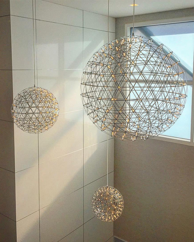 WOMO Designer LED Pendant Light SLV Chrome Sphere -WM2091