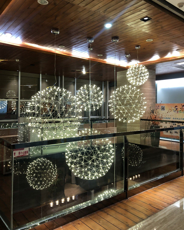 WOMO Designer LED Pendant Light SLV Chrome Sphere -WM2091