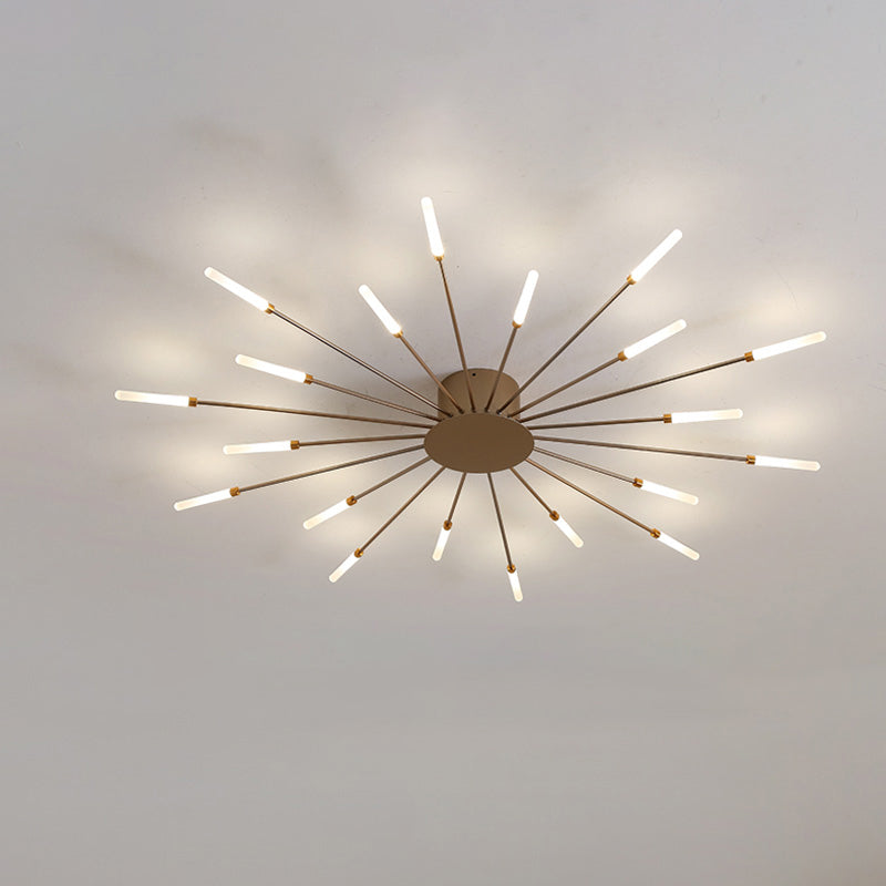 WOMO Unusual LED Ceiling Light Black Metal Large Living Room Modern-WM1000