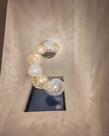 WOMO Cascading Blown Glass Pendant Chandelier-WM2101b