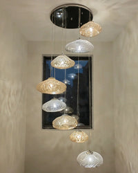 WOMO Pendant Light Chandelier Colorful Glass Stairwell-WM2101b
