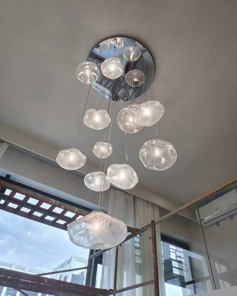 WOMO Pendant Light Chandelier Colorful Glass Stairwell-WM2101b