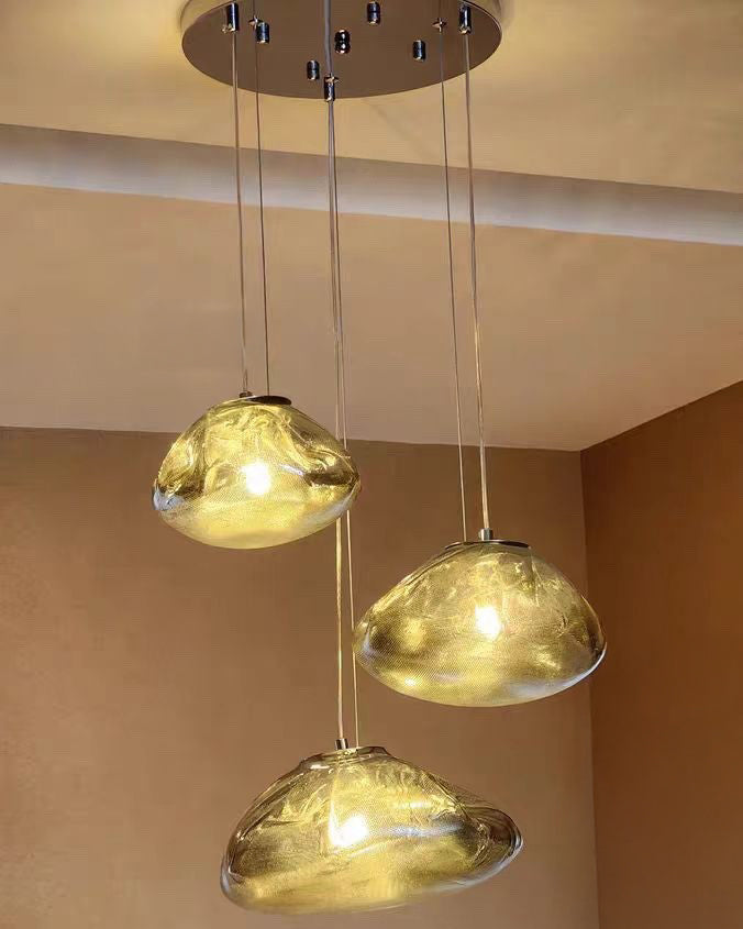 WOMO Cascading Blown Glass Pendant Chandelier-WM2101b
