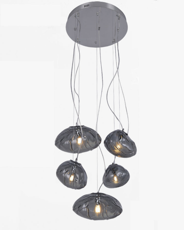 WOMO Pendelleuchte Kronleuchter Bunt Glas Treppenhaus-WM2101b