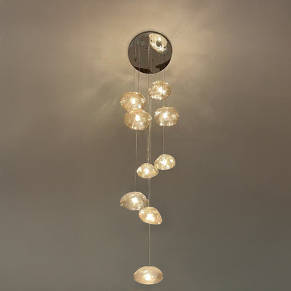 WOMO Cascading Blown Glass Pendant Chandelier-WM2101b