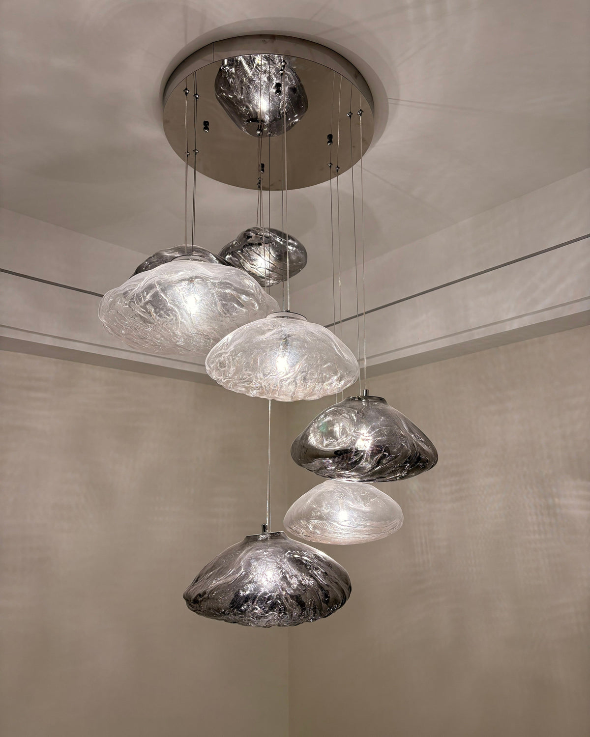 WOMO Pendant Light Chandelier Colorful Glass Stairwell-WM2101b