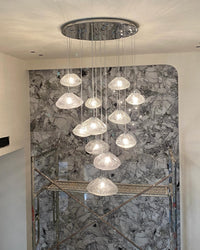 WOMO Pendant Light Chandelier Colorful Glass Stairwell-WM2101b