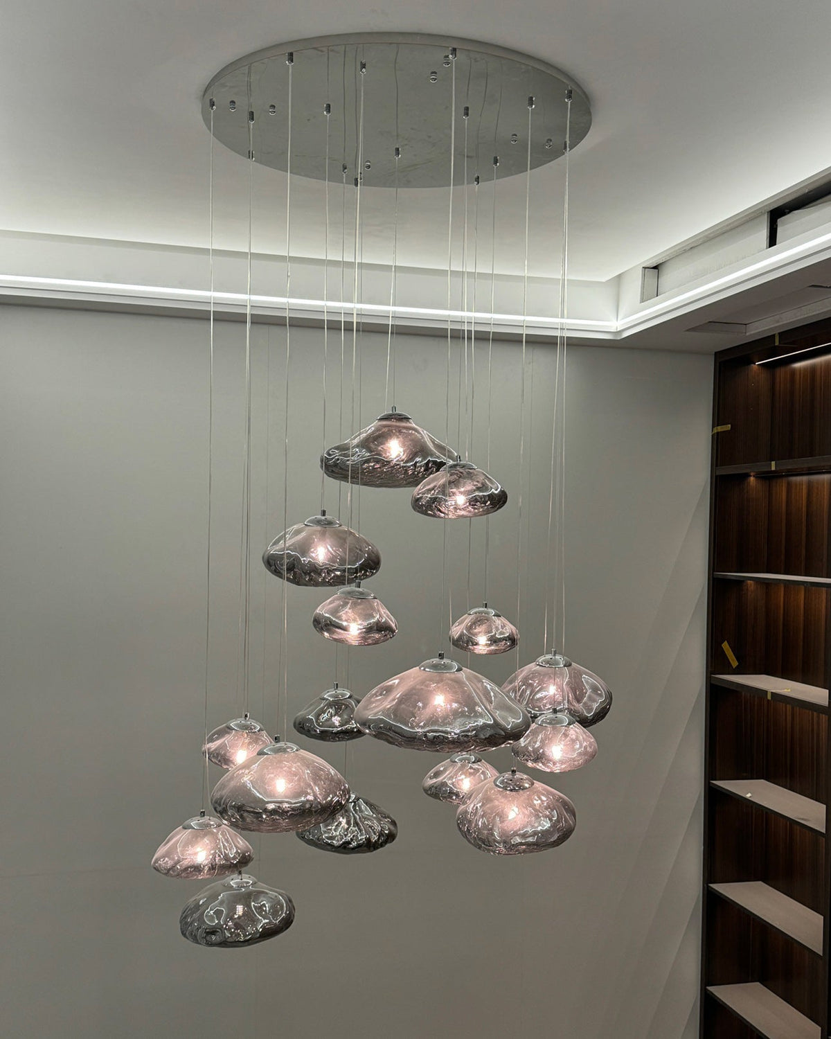 WOMO Pendant Light Chandelier Colorful Glass Stairwell-WM2101b