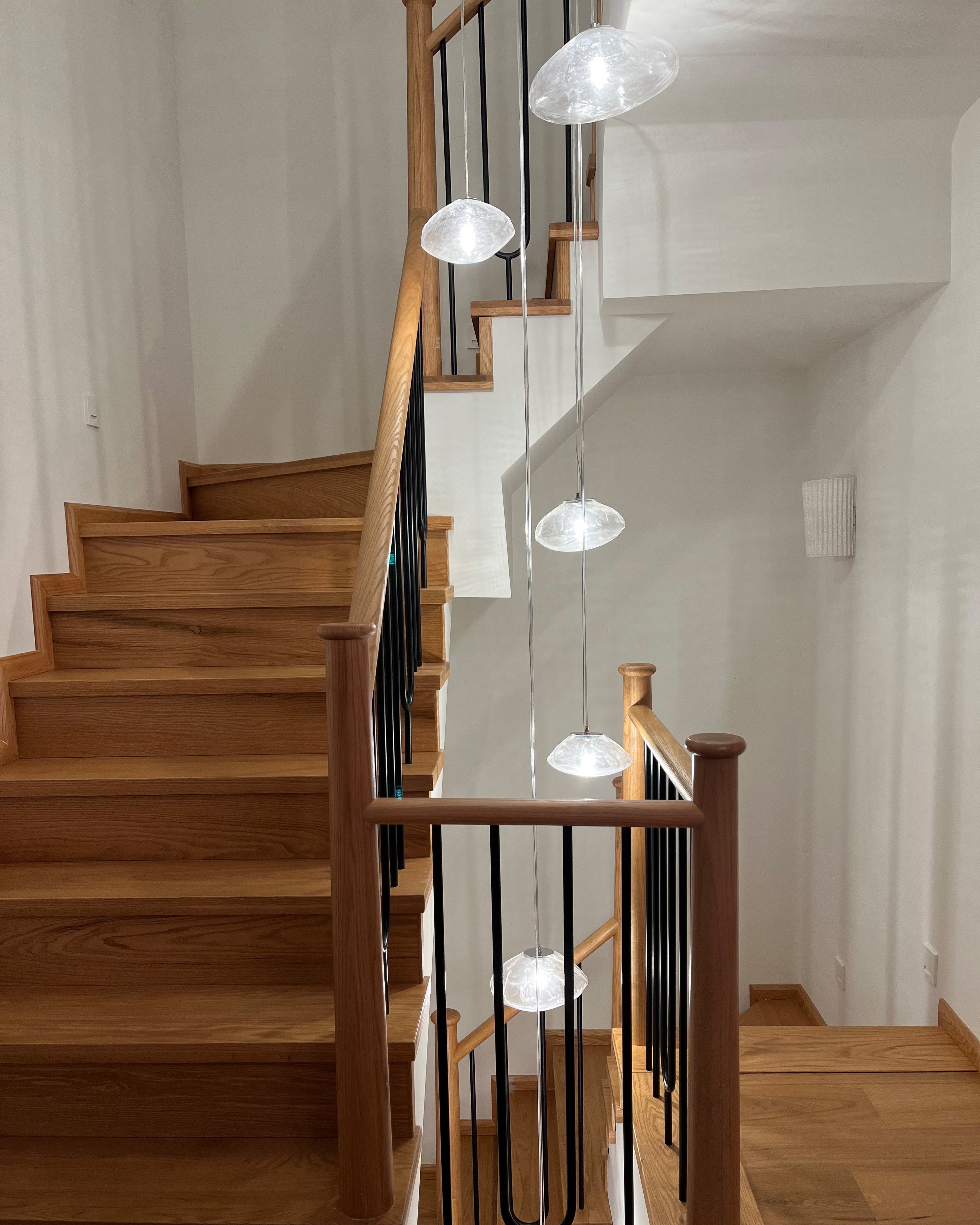WOMO Pendant Light Chandelier Colorful Glass Stairwell-WM2101b