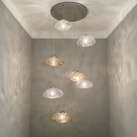 WOMO Pendant Light Chandelier Colorful Glass Stairwell-WM2101b