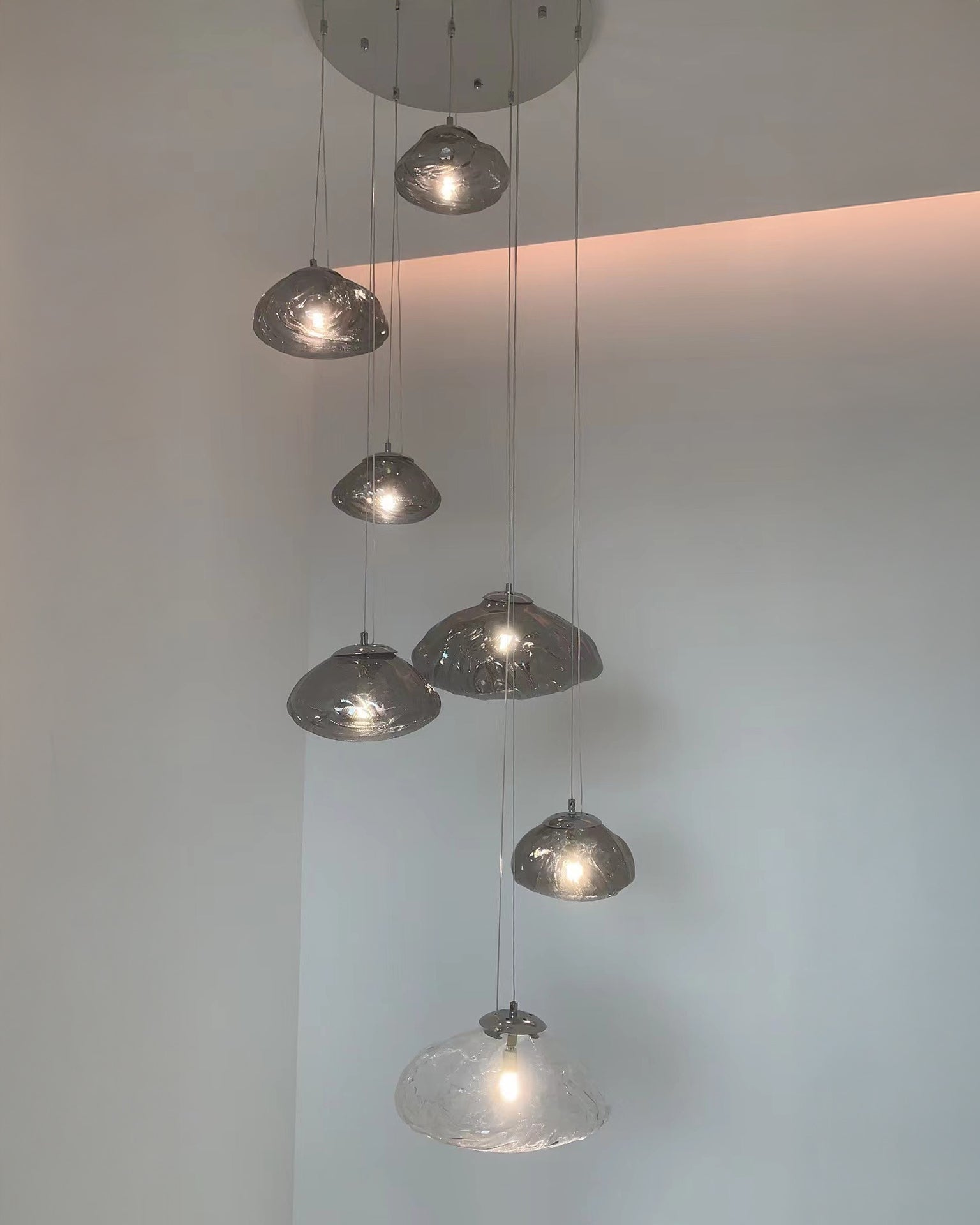 WOMO Pendant Light Chandelier Colorful Glass Stairwell-WM2101b
