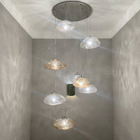 WOMO Pendant Light Chandelier Colorful Glass Stairwell-WM2101b