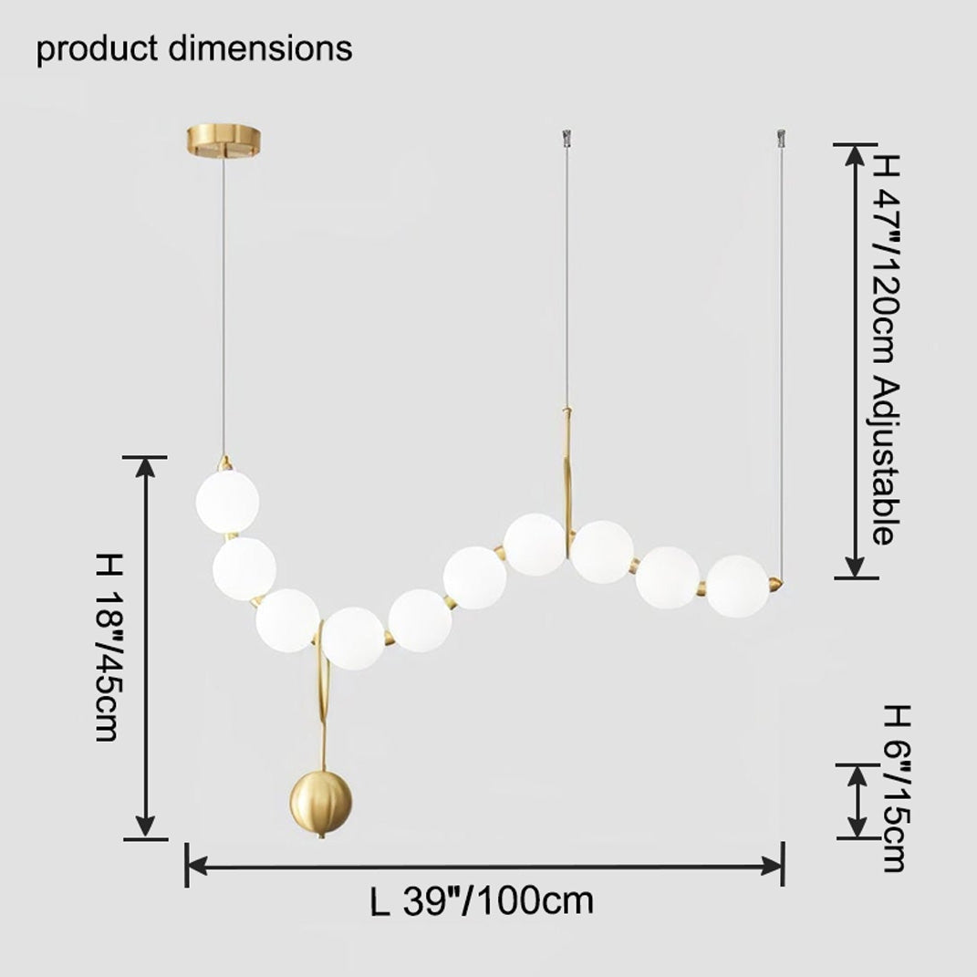 Lustre perlé WOMO pour salle à manger - WM2102a