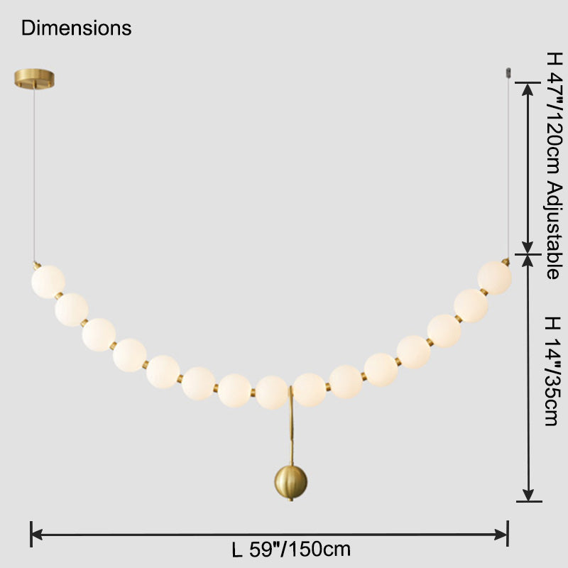 Lustre WOMO Perles pour salle à manger - WM2102b