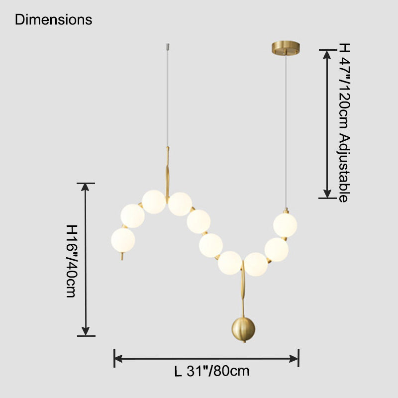WOMO Lustre français élégant en perles pour table à manger-WM2102c