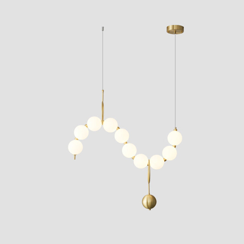 WOMO Lustre français élégant en perles pour table à manger-WM2102c