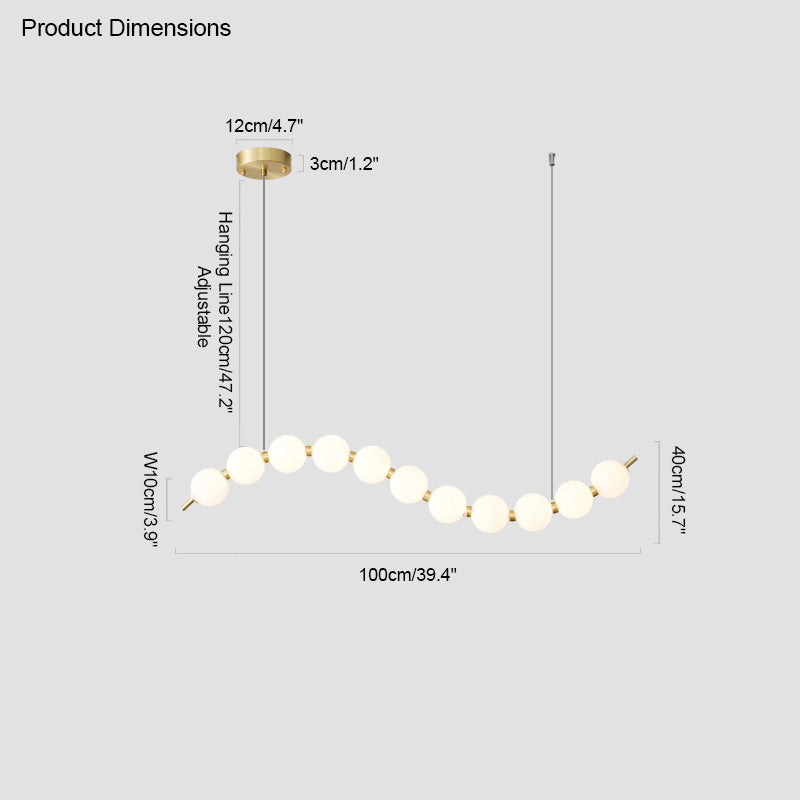 Lustre WOMO Designer Perles pour Salle à Manger Moderne-WM2102d
