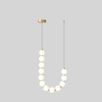 WOMO Pearls Elegant Pendant Light Chandelier for High Ceilings - WM2102e