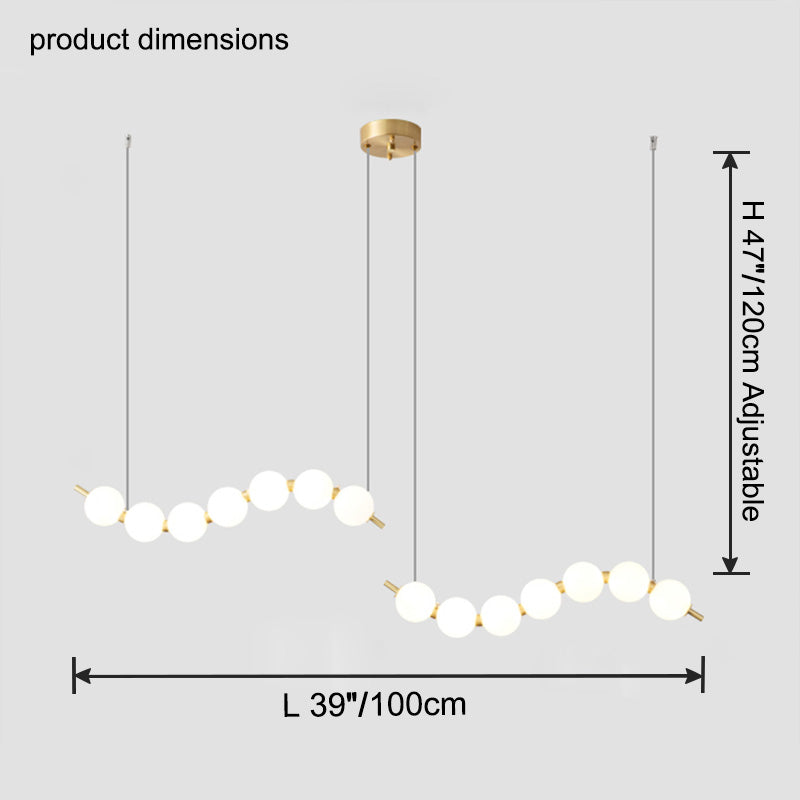 Lustre WOMO Designer Perles pour Salle à Manger Moderne-WM2102d