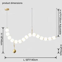 Lustre perlé WOMO pour salle à manger - WM2102a