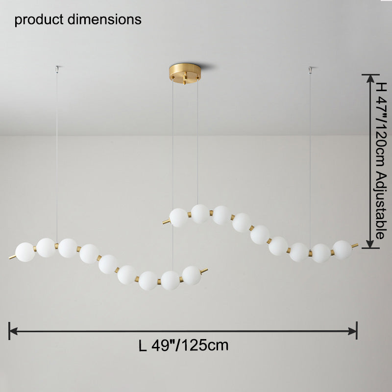 Lustre WOMO Designer Perles pour Salle à Manger Moderne-WM2102d