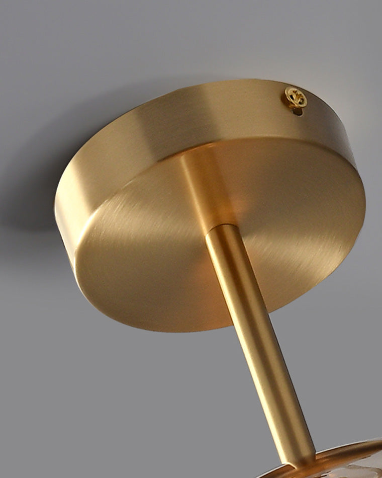 WOMO Pendelleuchte aus geblasenem Rauchglas/Bernsteinglas-WM2108