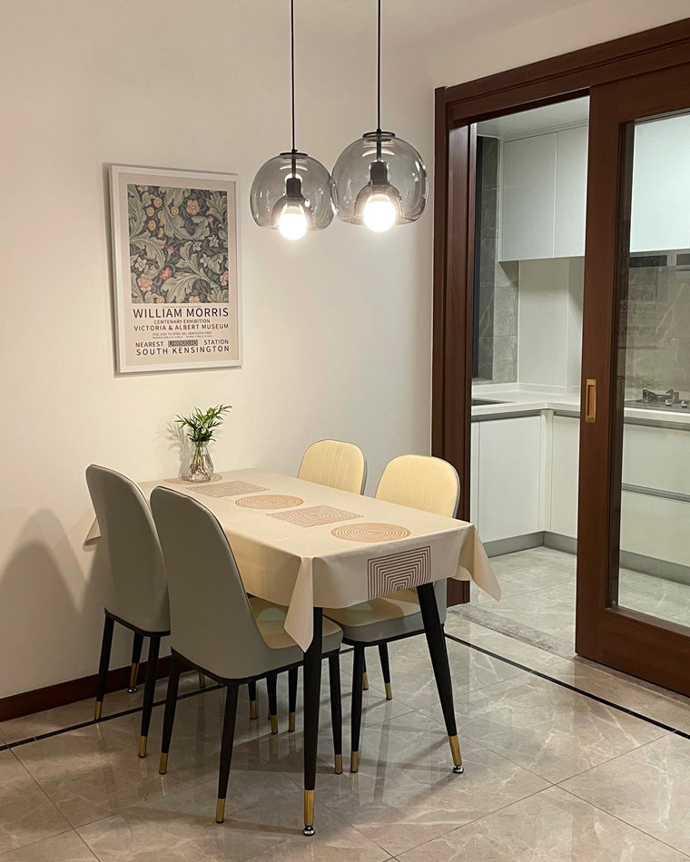 WOMO Pendelleuchte aus geblasenem Rauchglas/Bernsteinglas-WM2108