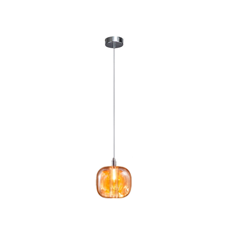 WOMO Chandelier with Multiple Colored Glass Pendant Lights - WM2111